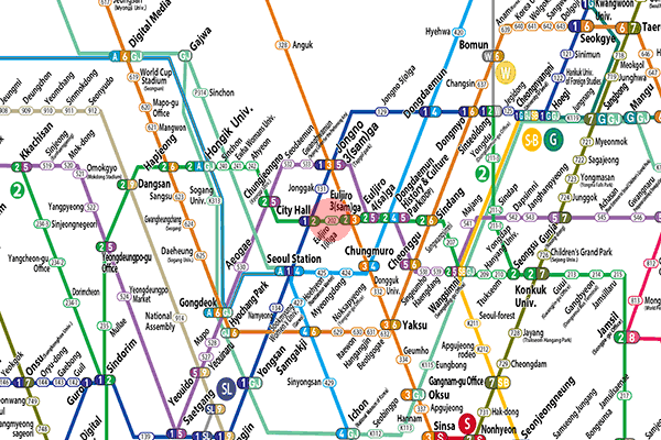 Euljiro 1-ga station map
