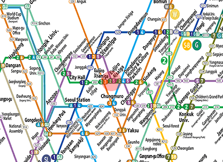 Euljiro 4-ga station map
