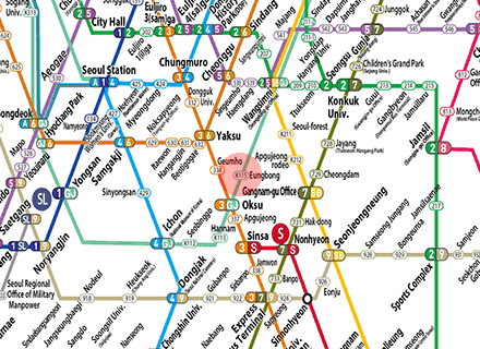 Eungbong station map