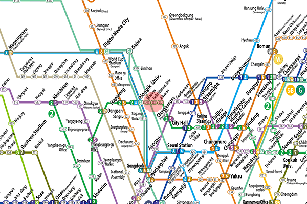 Ewha Woman's University station map
