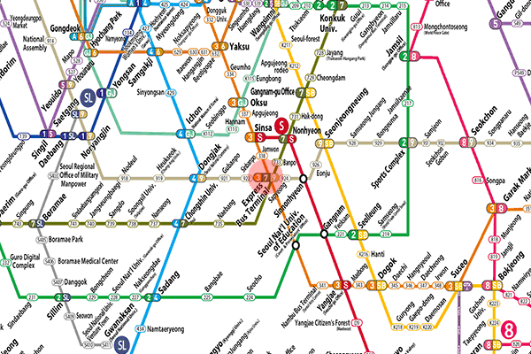 Express Bus Terminal station map