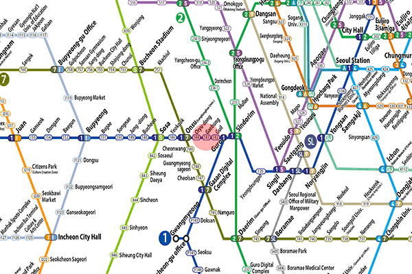 Gaebong station map