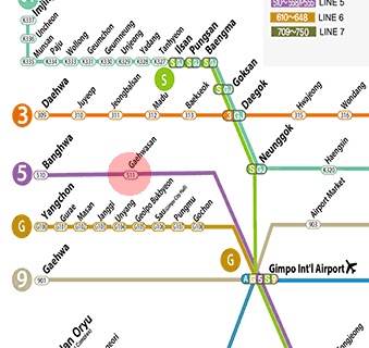 Gaehwasan station map