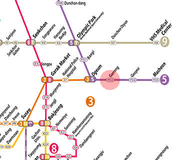 Gaerong station map