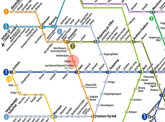 Gajaeul station map