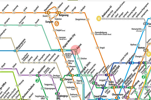 Gajwa station map