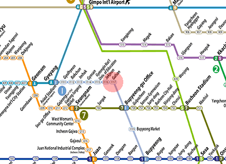 Galsan station map