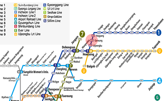 Ganeung station map