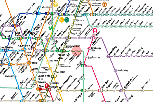 Gangbyeon station map