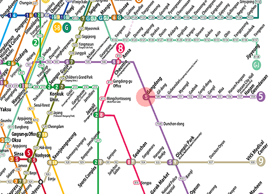 Gangdong station map