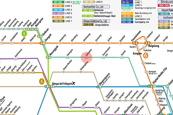 Gangmae station map