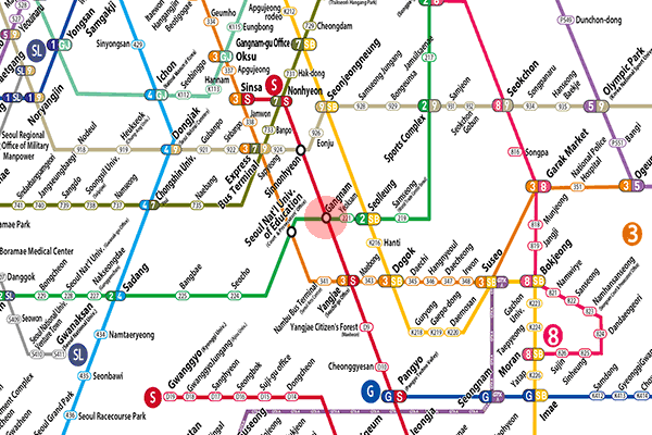 Gangnam station map