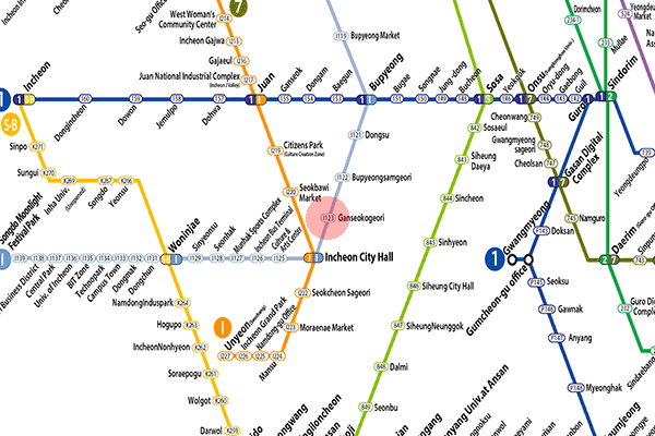 Ganseogogeori station map