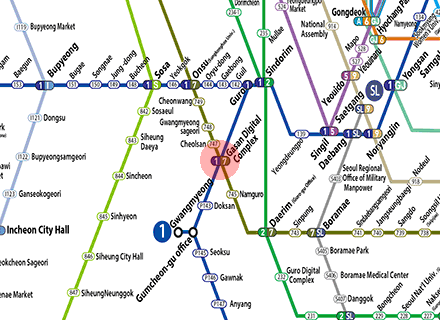 Gasan Digital Complex station map