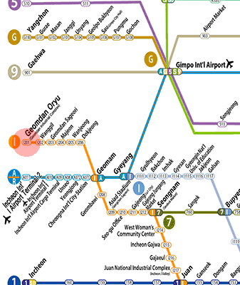 Geomdan Oryu station map