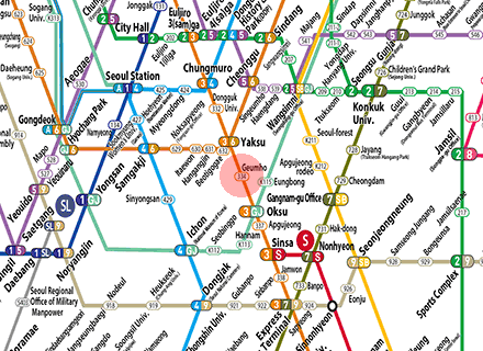 Geumho station map