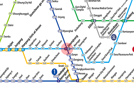 Geumjeong station map