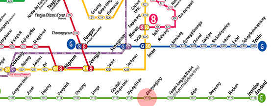 Gimnyangjang station map