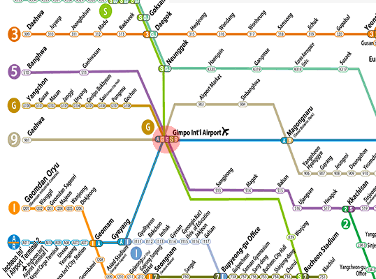 Gimpo Airport station map