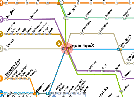 Gimpo International Airport station map