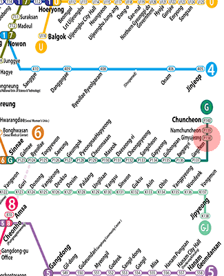 Gimyujeong station map