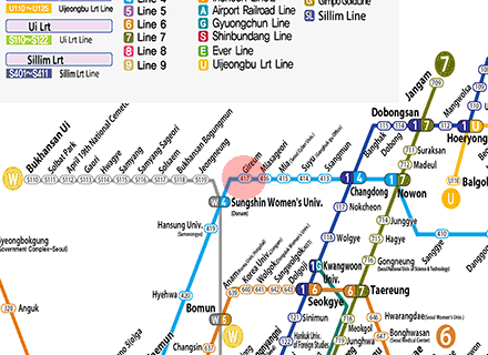 Gireum station map