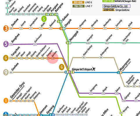Gochon station map
