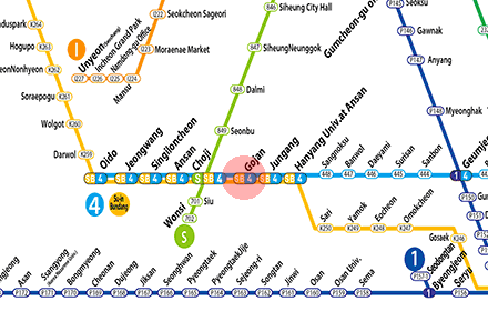 Gojan station map