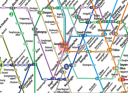 Gongdeok station map