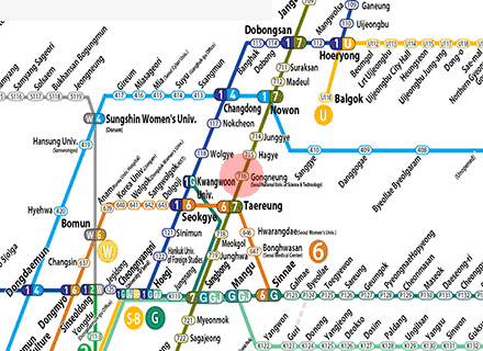 Gongneung station map