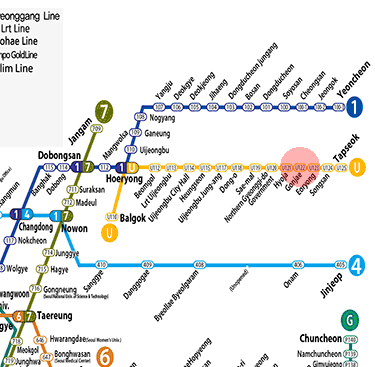 Gonje station map