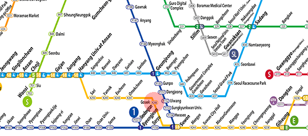 Gosaek station map