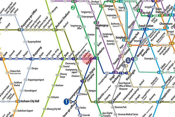 Guil station map
