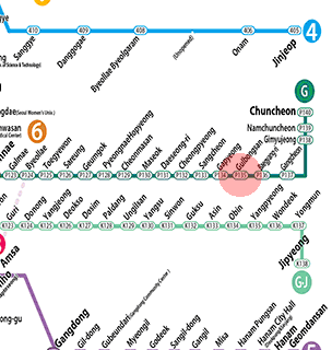 Gulbongsan station map