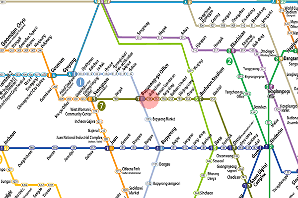 Gulpocheon station map