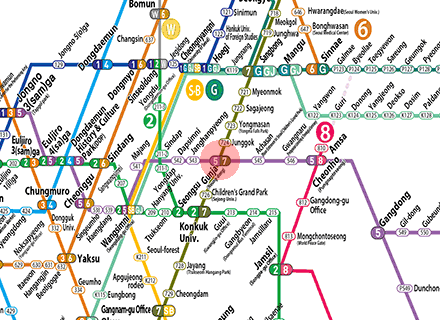 Gunja station map