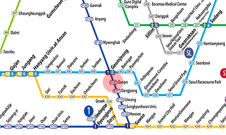 Gunpo station map