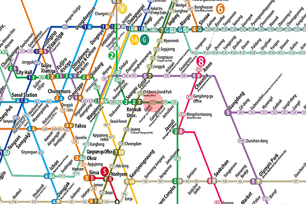 Guui station map