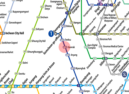 Gwanak station map