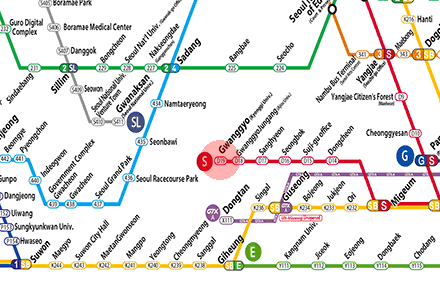Gwanggyo station map