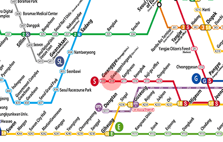 GwanggyoJungang station map