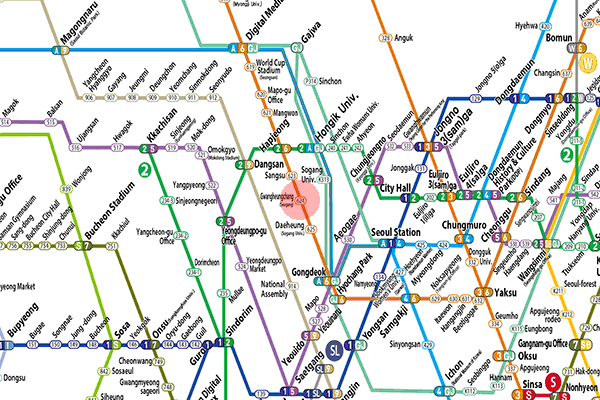 Gwangheungchang station map
