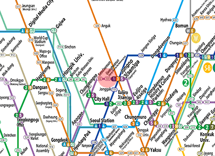 Gwanghwamun station map