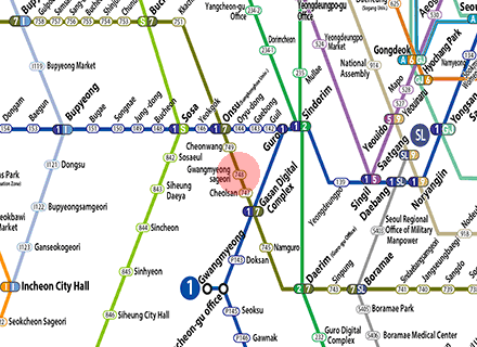 Gwangmyeongsageori station map