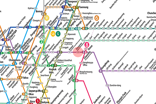 Gwangnaru station map