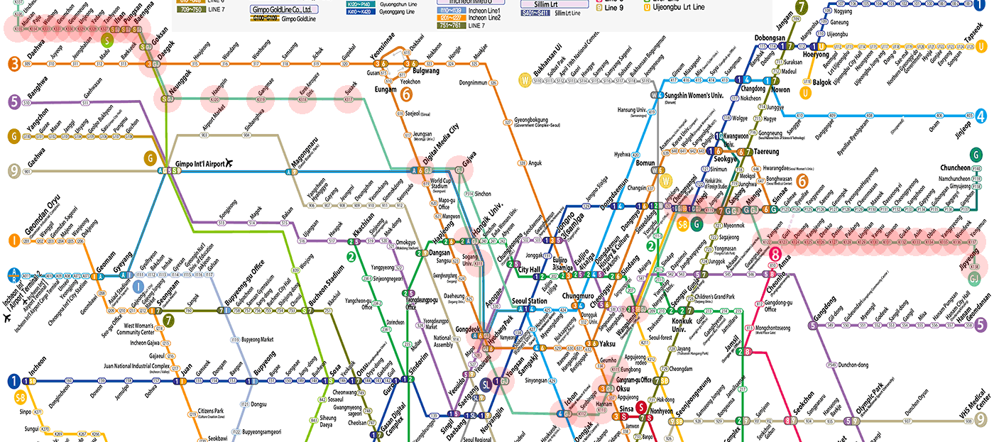 Seoul subway Gyeongui-Jungang Line map