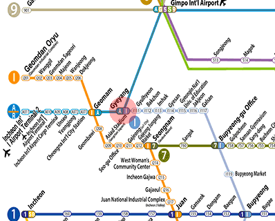 Gyeyang station map