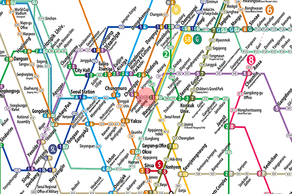 Haengdang station map