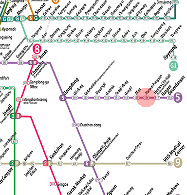 Hanam Pungsan station map