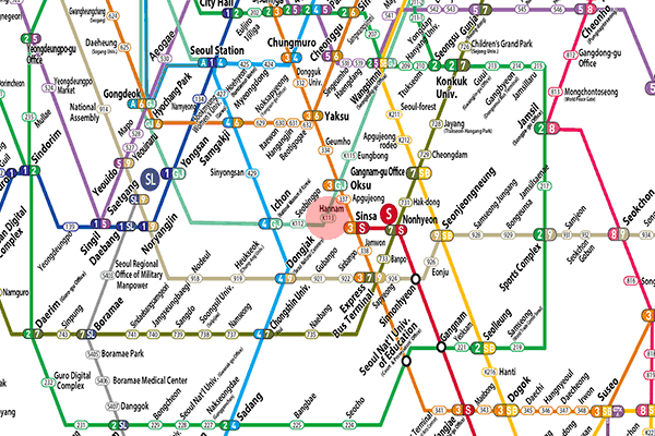 Hannam station map